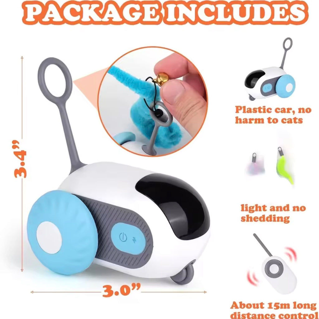 Smart Moving Remote Controlled Cat Toy 2 Modes Automatic Toy Car