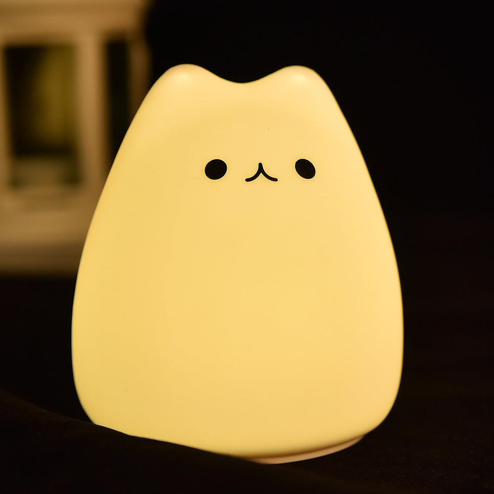 Mini LED Colorful Silicone Small Cute Cat Night Light