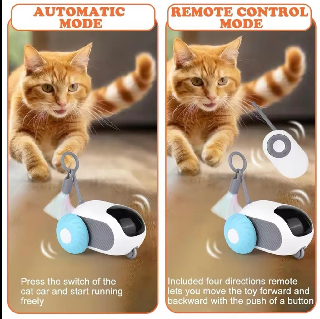 Smart Moving Remote Controlled Cat Toy 2 Modes Automatic Toy Car