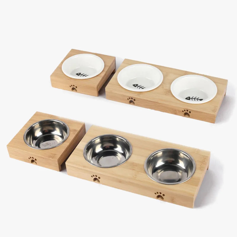 Pet Stainless Steel Ceramic Feeding & Water Bowls