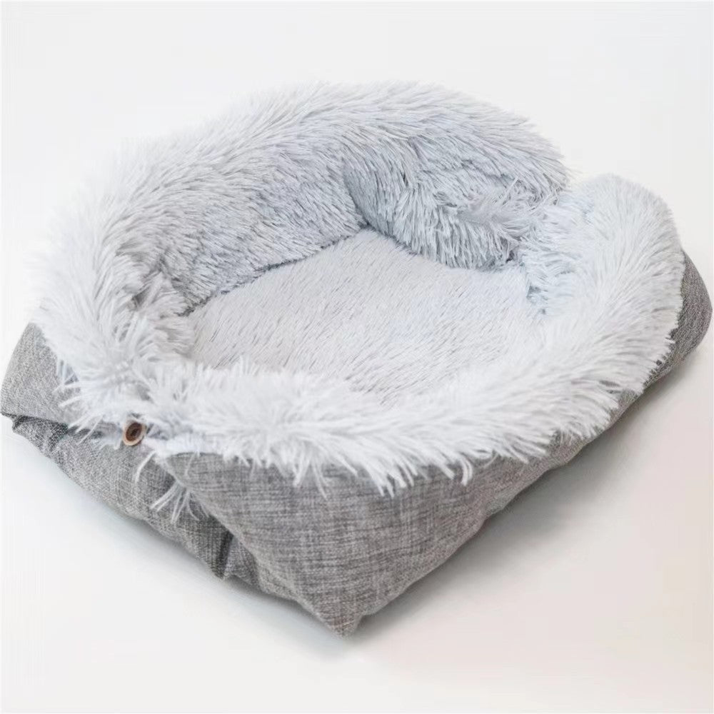 Warm Plush Foldable Pet Bed