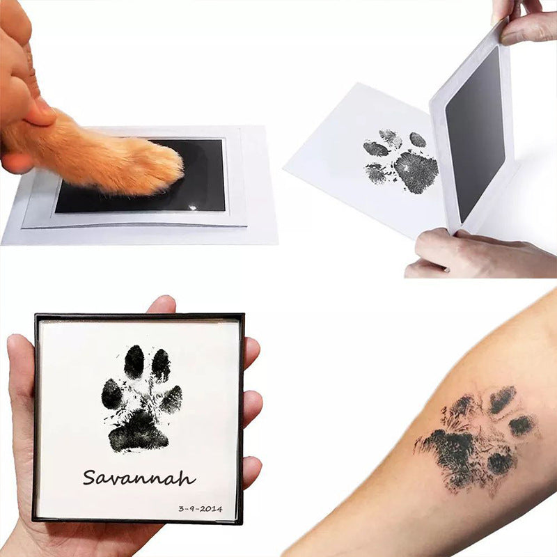 Pet Cat Dog Paw Print Ink Kit Pad