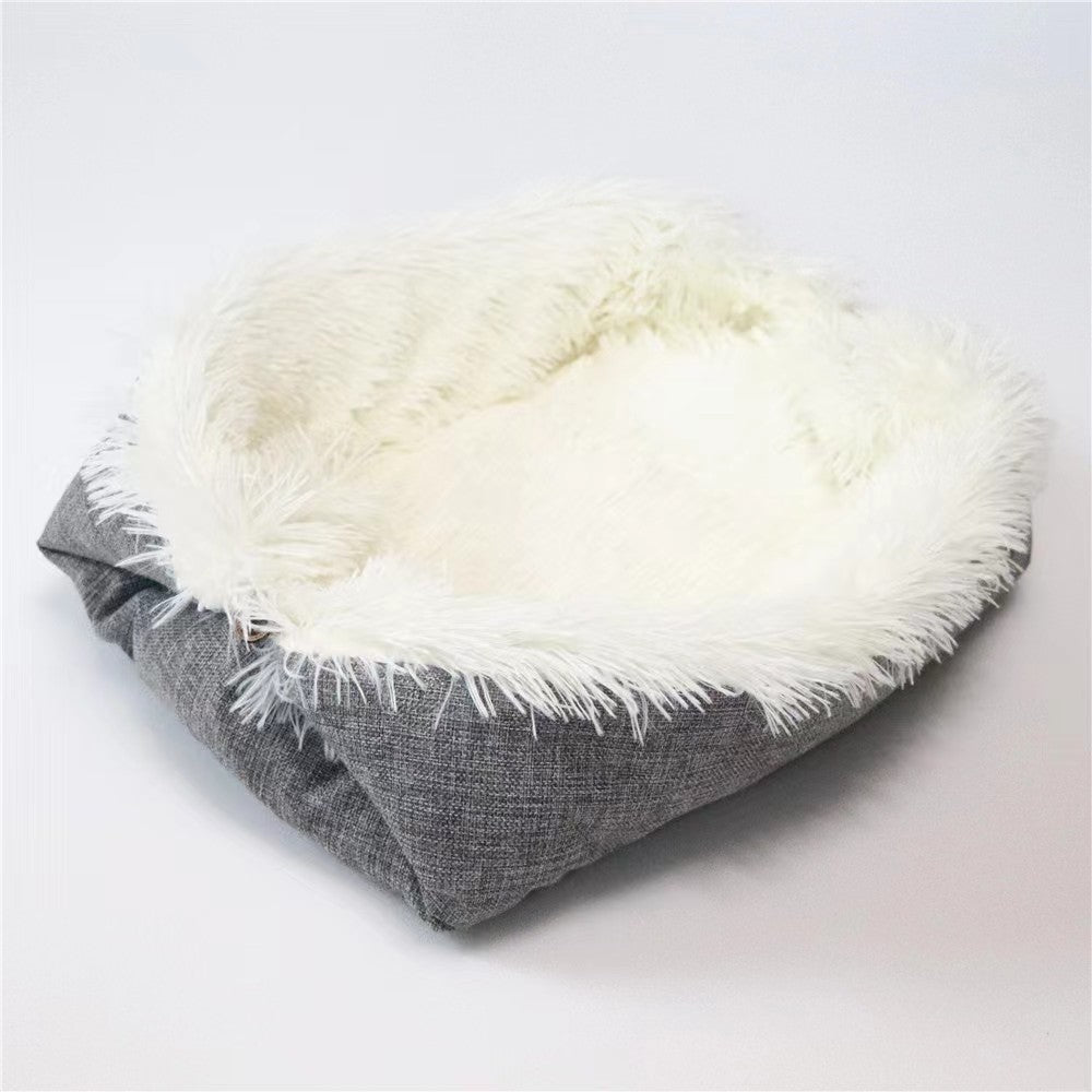 Warm Plush Foldable Pet Bed