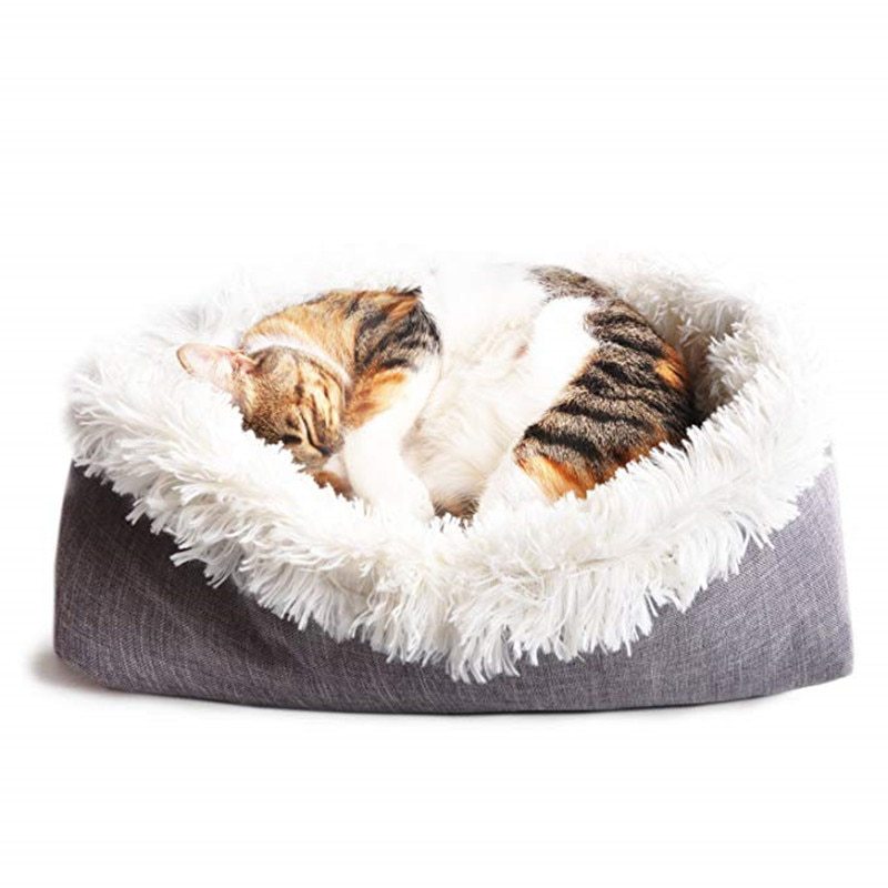 Warm Plush Foldable Pet Bed