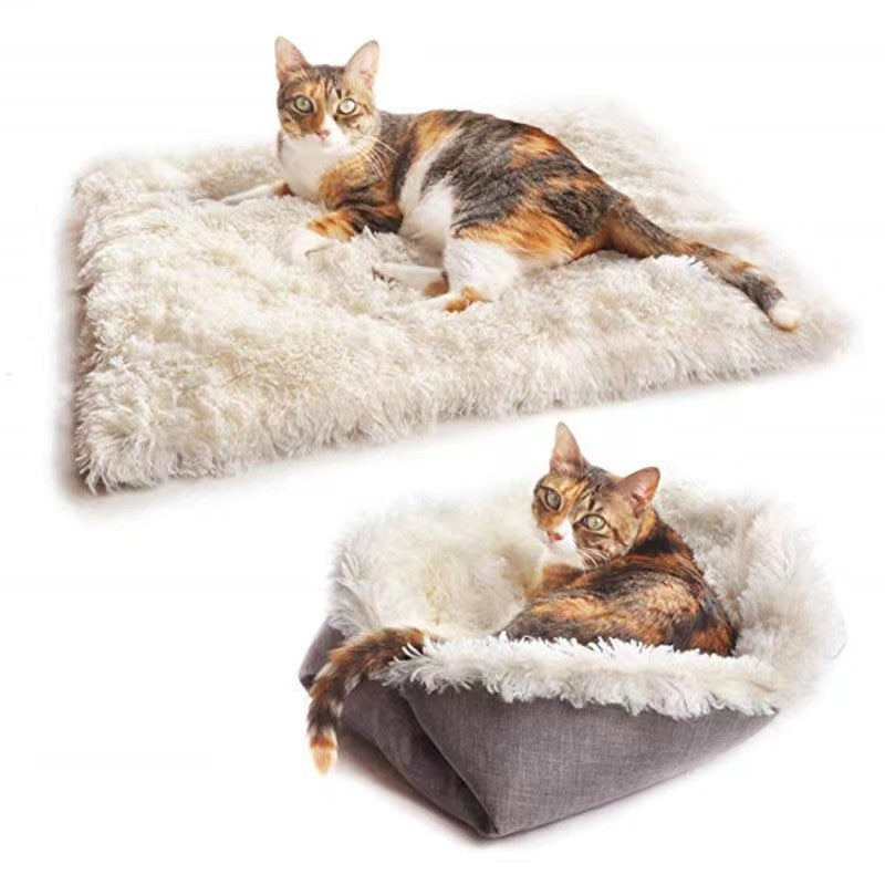 Warm Plush Foldable Pet Bed