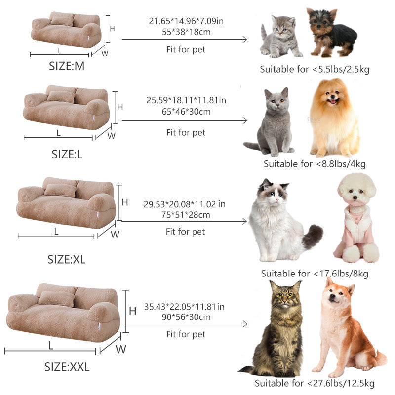 Luxury Cat Bed Sofa Winter Warm Cat Nest Pet Bed
