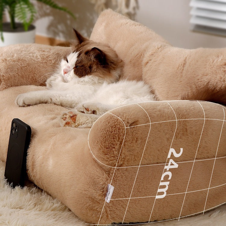 Luxury Cat Bed Sofa Winter Warm Cat Nest Pet Bed