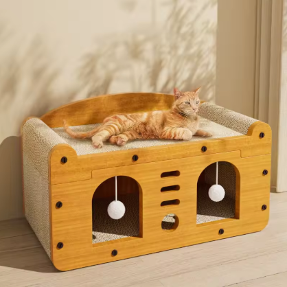 2-in-1 Cat Scratcher House