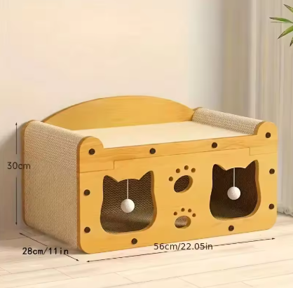 2-in-1 Cat Scratcher House
