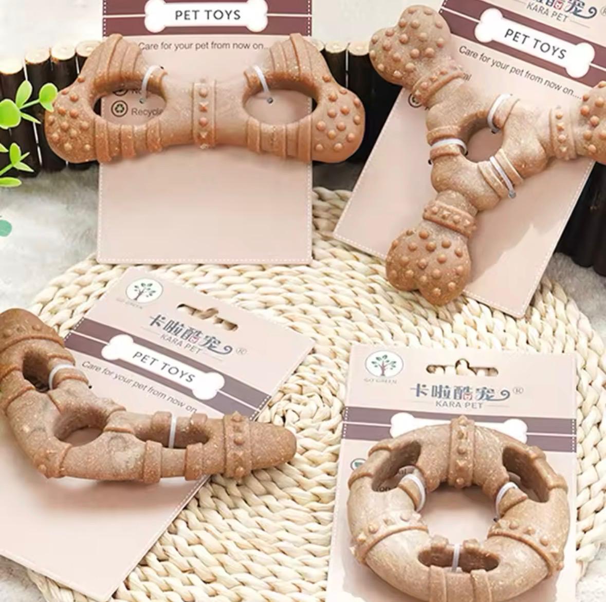 Dog Toy-Wood Plastic Bone Teether Stick