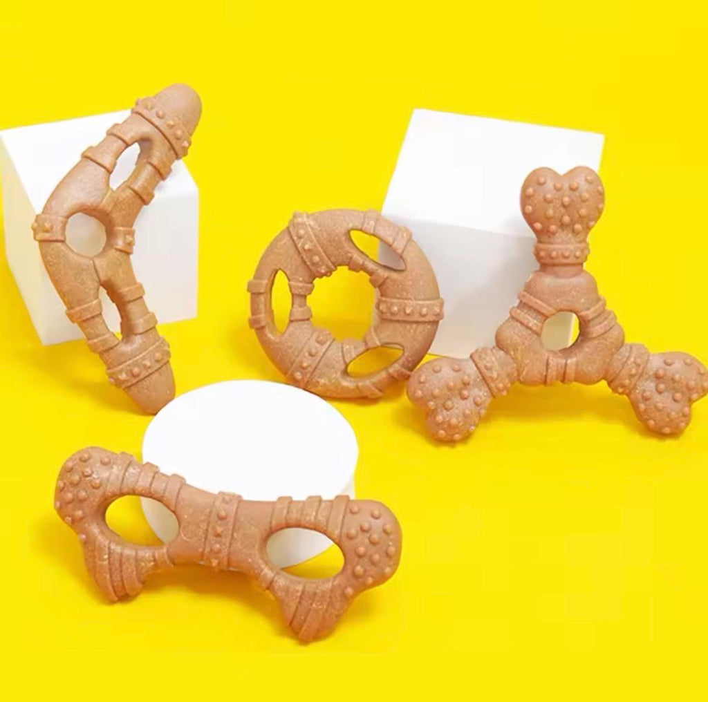 Dog Toy-Wood Plastic Bone Teether Stick