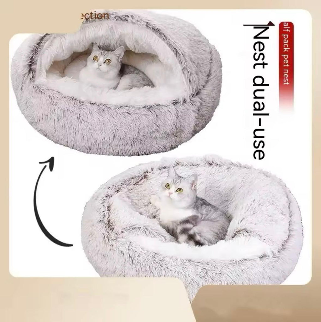 Half-Enclosed Pet Bed