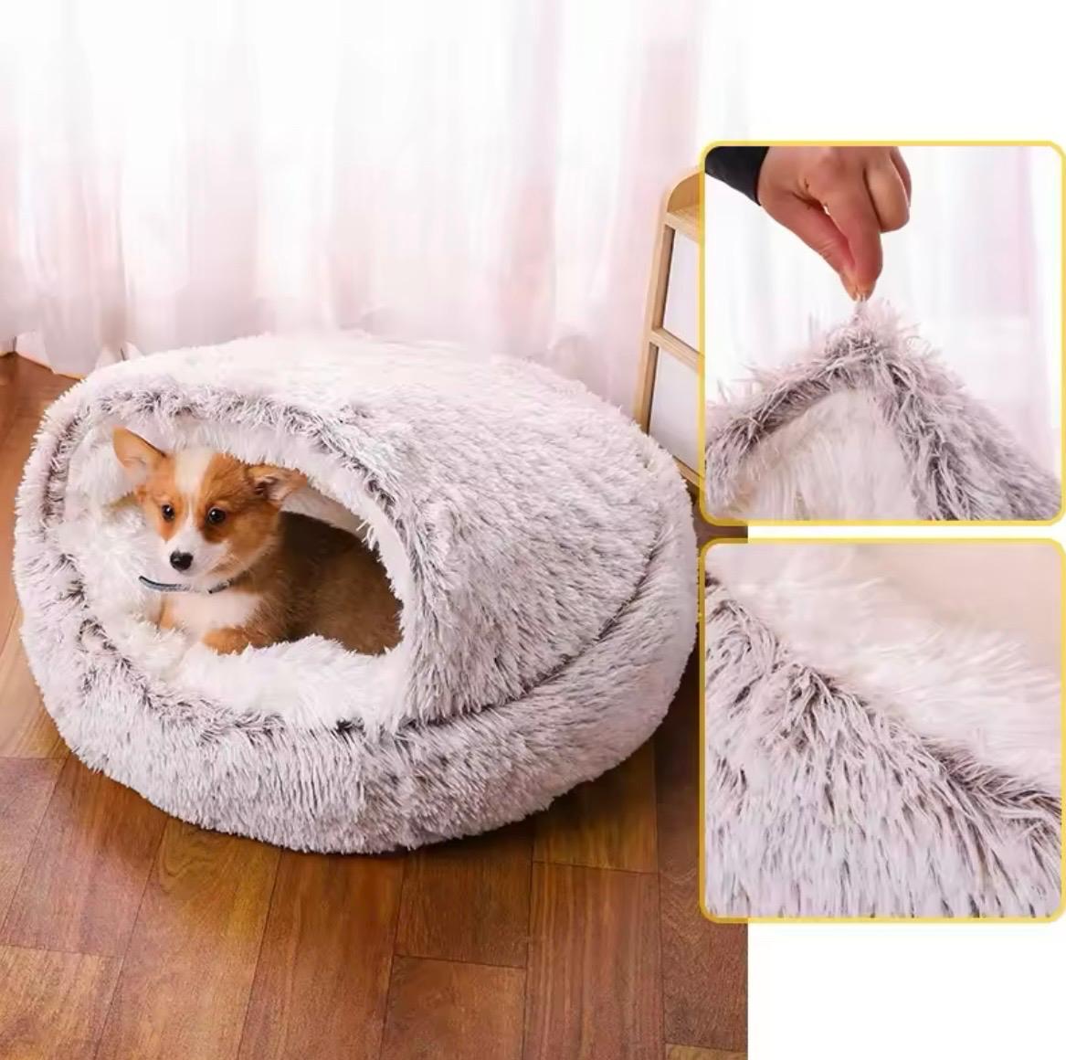 Half-Enclosed Pet Bed