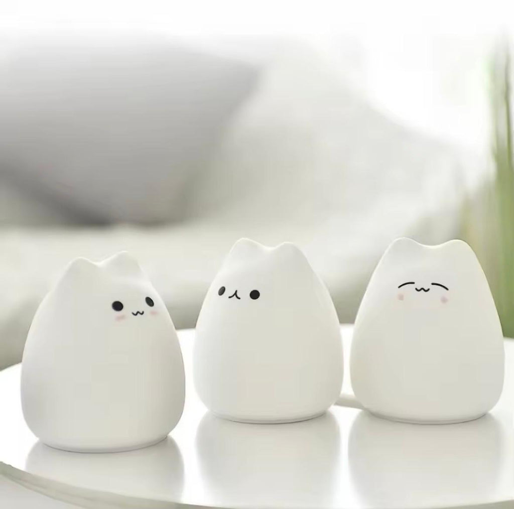 Mini LED Colorful Silicone Small Cute Cat Night Light
