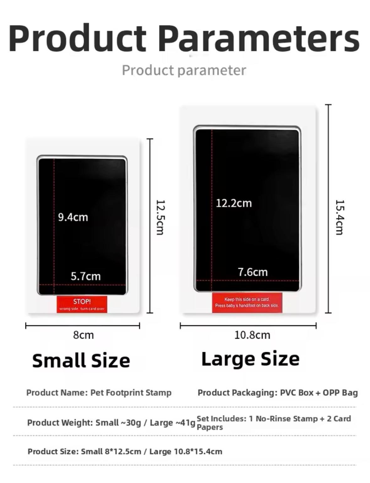 Pet Cat Dog Paw Print Ink Kit Pad