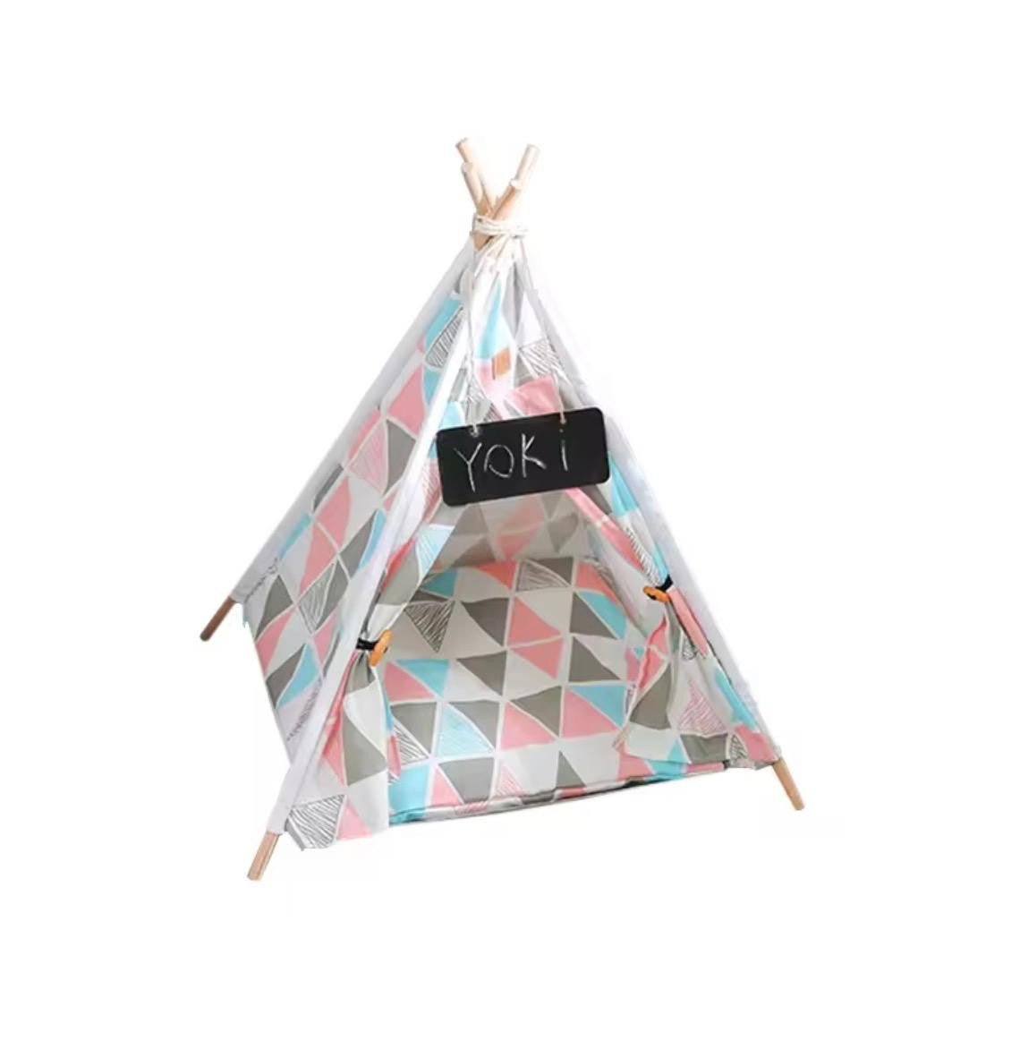 Portable Removable Washable Canvas Pet Dog Cat Tent Kennel Bed