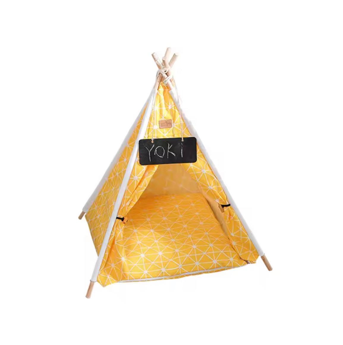 Portable Removable Washable Canvas Pet Dog Cat Tent Kennel Bed