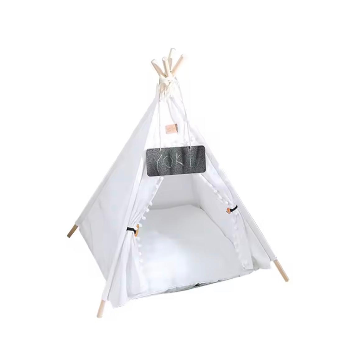 Portable Removable Washable Canvas Pet Dog Cat Tent Kennel Bed